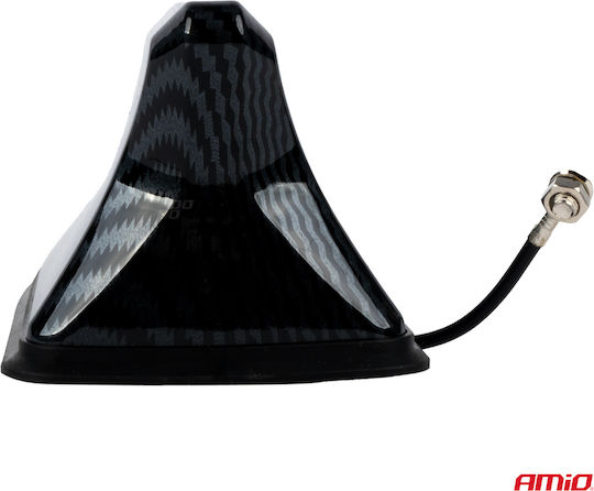 AMiO Car Antenna Roof Carbon Shark for Radio in Black Color