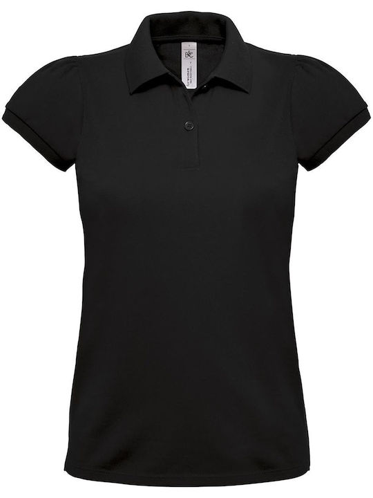 B&C Heavymill Women Women's Short Sleeve Promotional Blouse Black