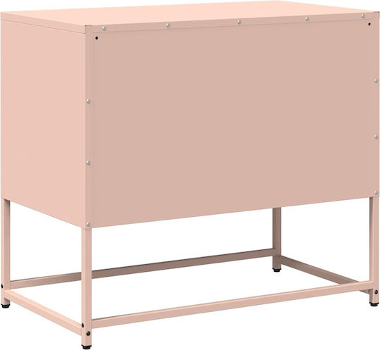 Metal TV Stand Pink 68x39x60.5cm