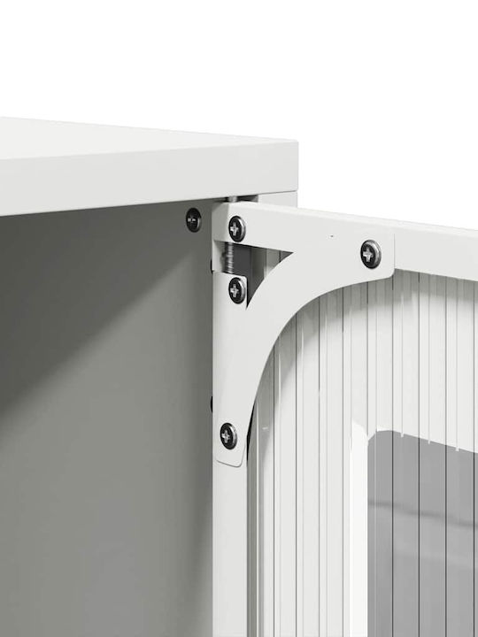 Έπιπλο Τηλεόρασης Μεταλλικό Λευκό Μ68xΠ39xΥ60.5cm