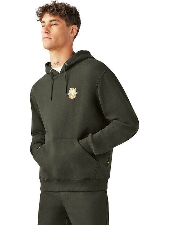 X Spitfire Φούτερ με Κουκούλα Olive Green