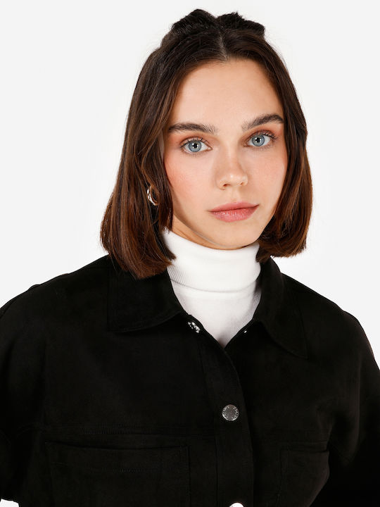Langärmelig Damen Hemd Black