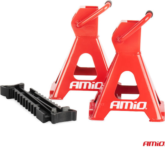 AMiO Set Car Support Stands for Vehicles with Maximum Lifting Capacity Up to 2 Tons