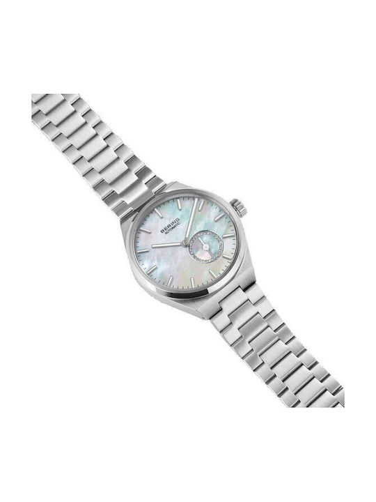 Bering Time Crystals Women's Watch Automatic with Silver Metal Bracelet