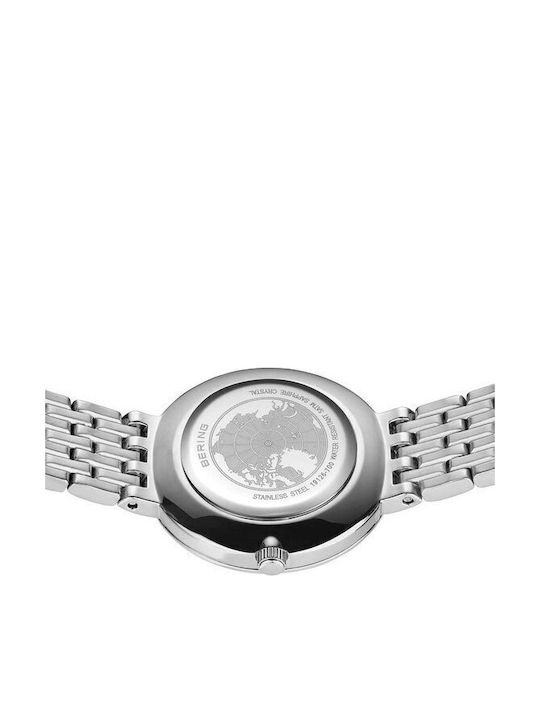 Bering Time Classic Crystals Womens Watch 26mm Battery with Silver Stainless Steel Bracelet