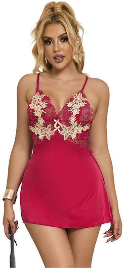 Subblime Plus Size Sexy Babydoll Κόκκινο