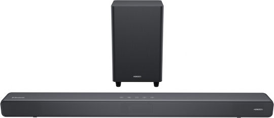 Horizon-Europe Soundbar 2.1 Bluetooth και HDMI 160W με Ασύρματο Subwoofer και Τηλεχειριστήριο Γκρι