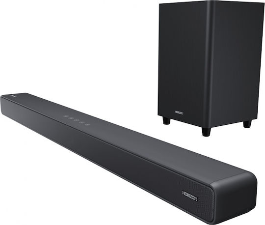 Horizon-Europe Soundbar 2.1 Bluetooth και HDMI 160W με Ασύρματο Subwoofer και Τηλεχειριστήριο Γκρι