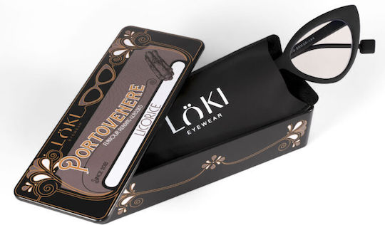 Loki Дамски Очила за четене +2.00 в Черен цвят 74382