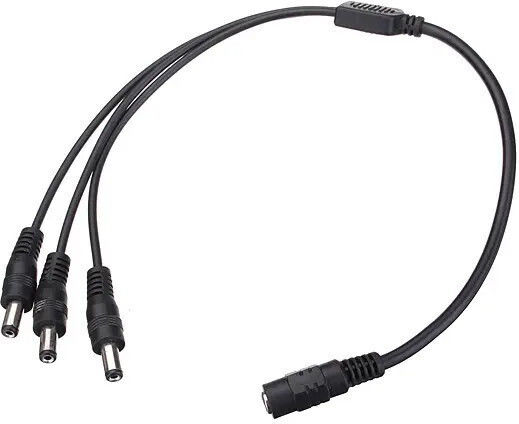 Ez-dcsp3 1xdc Θηλυκό 3xdc Αρσενικό Καλώδιο 5.5*2.1mm 40cm