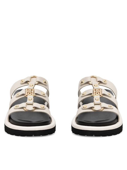 Flache Sandalen für Damen in Weiß Farbe