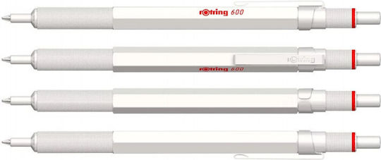 Rotring 600 Pearl White Ballpen 3026981838903