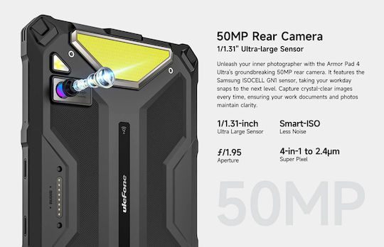 Ulefone Armor Pad 4 Ultra 5G 10.36" Tablet (8GB/256GB) Μαύρο