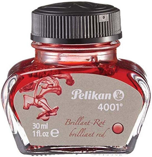 Pelikan 4001 Replacement Ink for Fountain Pen Red 30ml