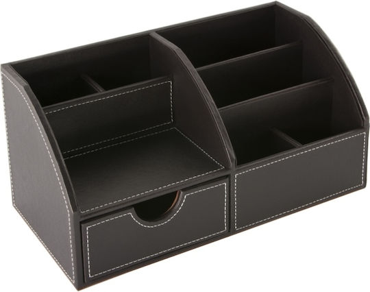 Leather Desk Organizer in Brown Color 1pcs 29x15x14cm