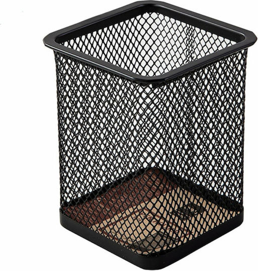Metallic Pencil Holder in Black Color 1pcs 8x9x9cm