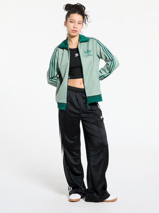 Adicolor Women's Sweatshirt Jacket Silver Green