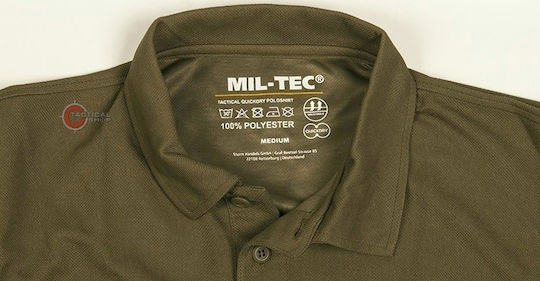 Mil-Tec Quick Dry Polo Blouse Antiperspirant in Khaki color