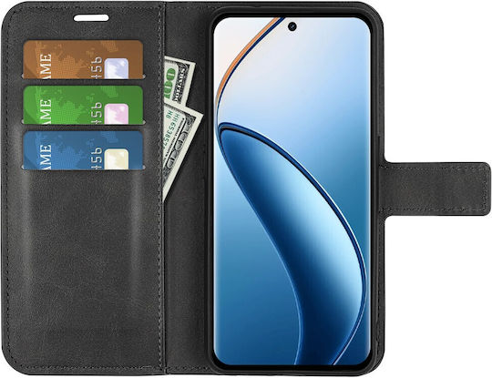 Mad Mask Wallet Leather / Synthetic Leather Black (Realme 12+)