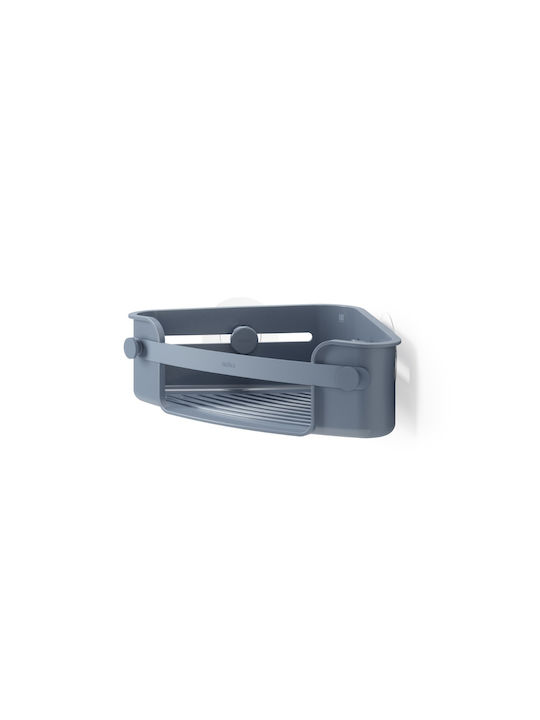 Wall Mounted Bathroom Shelf Plastic Blue