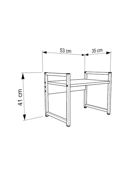 HomeMarkt Kitchen Rack Metal in White Color