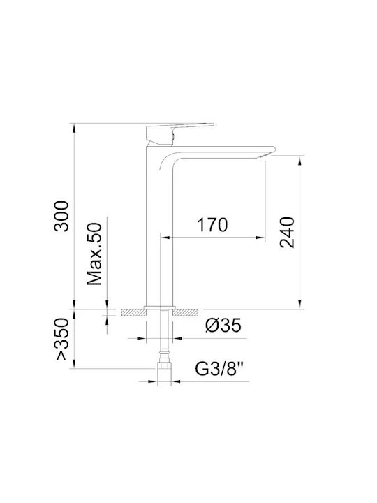 Clever Agora Xtreme Mixing Tall Sink Faucet Silver
