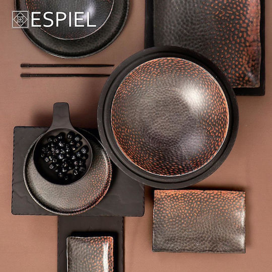 Espiel Sunset Melamine Serving Platter Rectangular Brown 27x11cm