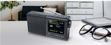 Muse M-117 DB Tabletop Radio Battery DAB Black