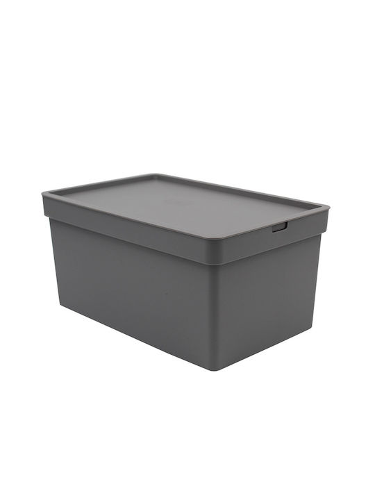 Viomes Nova Plastic Storage Box with Lid Gray 28x18x13.5cm