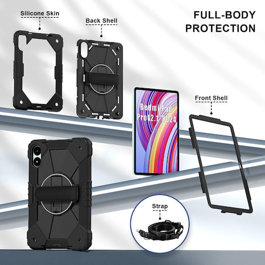 Mad Mask Flip Cover Μαύρη (Xiaomi Redmi Pad Pro 12.1", Pro 5G 12.1)