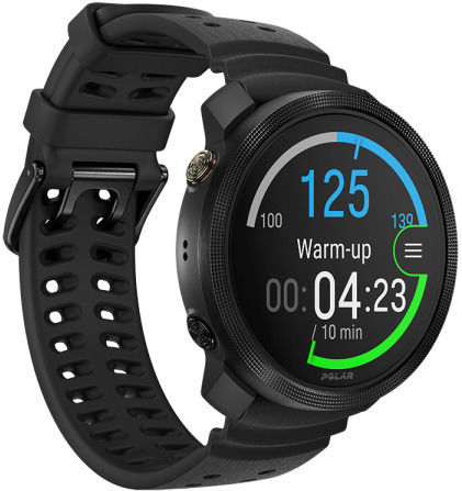 Polar Vantage M3 45mm Αδιάβροχο Smartwatch με Παλμογράφο (Μαύρο)