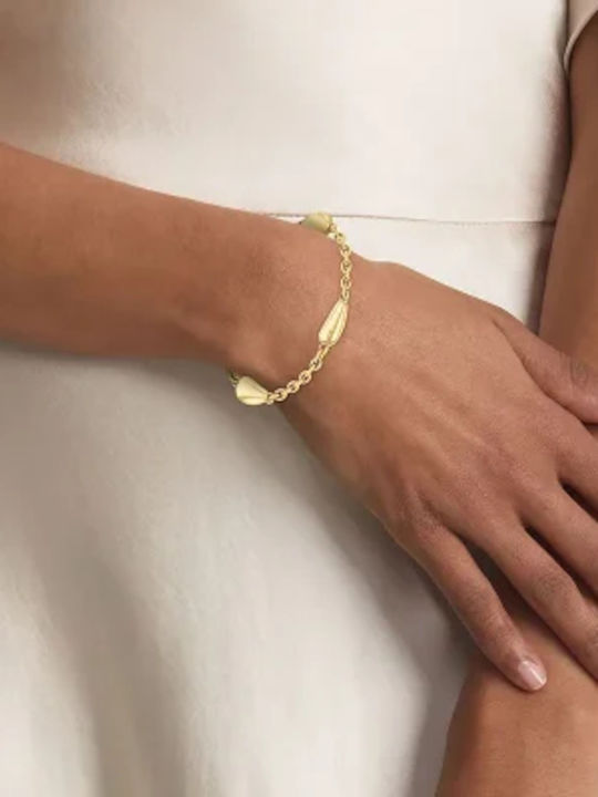 Calvin Klein Women's Steel Gold Plated Bracelet 18cm