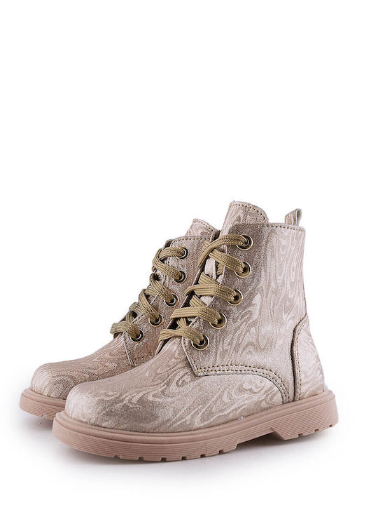 Juliet Kids Combat Boots Gold