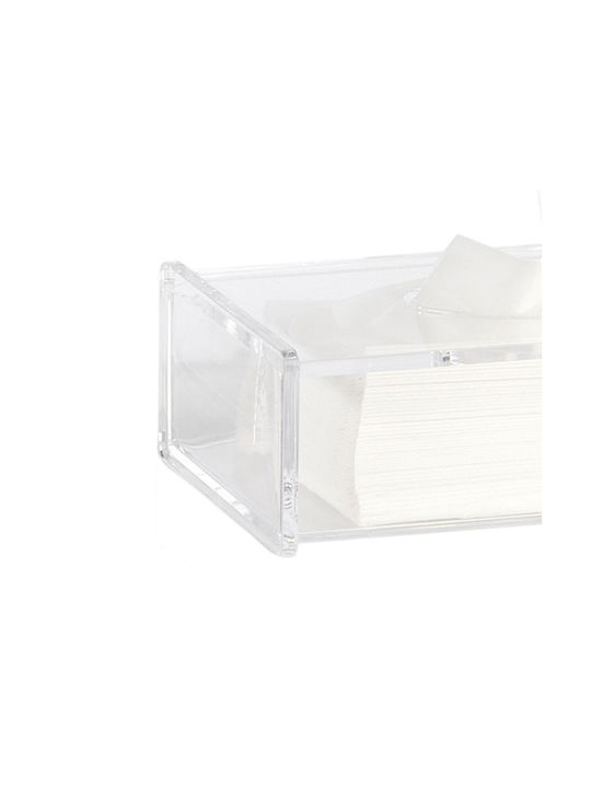 Andrea House Plastic Tissue Holder Transparent 26x13.5x8cm BA10067
