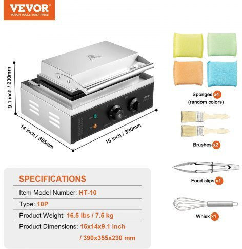 Vevor Commercial Waffle Maker SYBLSHFBJDP1VHULYV2