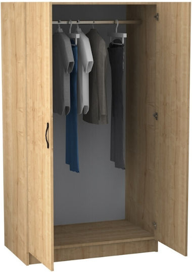Ușă dublă Dulap de Haine Victoria Natural Beech 100x60x181cm