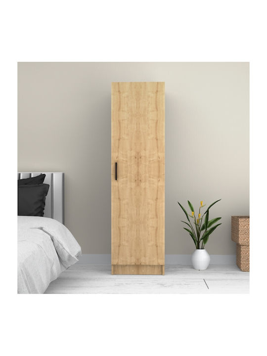 Single Door Wardrobe Victoria Natural Beech 50x60x181cm