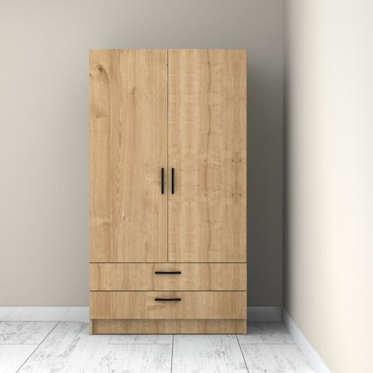 Ușă dublă Dulap de Haine Victoria Natural Beech 100x60x181cm