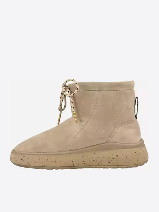 Women's Ankle Boots Platform Beige