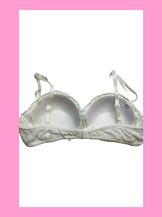 Lida Push Up Strapless Bra Underwire White