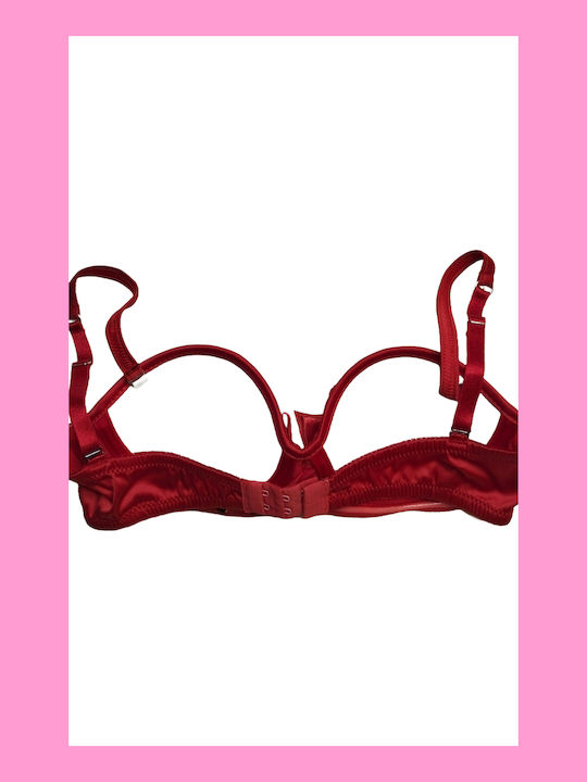 Lida Push Up Strapless Bra Underwire Red