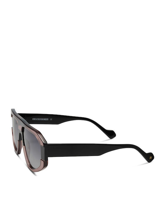 Kreuzbergkinder Bushwacker Unisex Sunglasses with Brown Plastic Frame and Green Gradient Lens BUSHWACKER C4