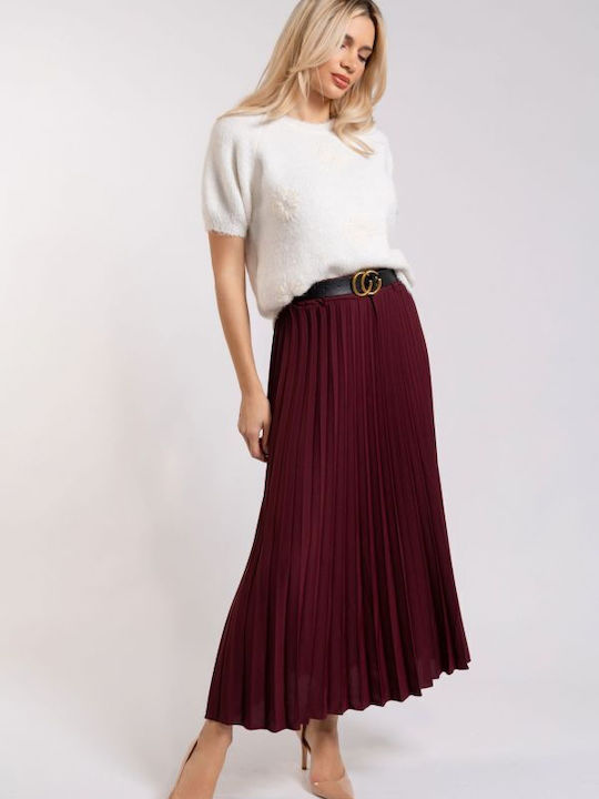 BelleFille Pleated Skirt BORDO