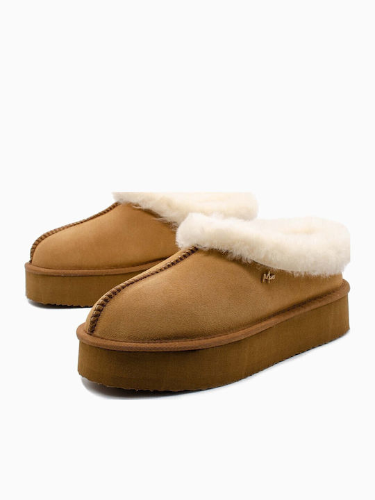 Suede Women's Slippers Brown