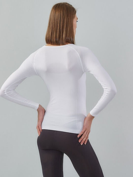 Admiral Damen Thermo Langarmshirt Weiß