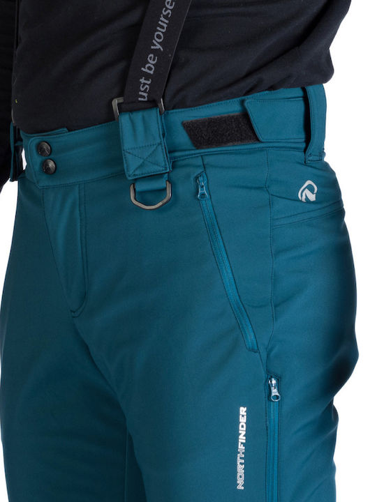 Northfinder NO-3975SNW-526 Men's Trousers for Ski & Snowboard Soft Shell Blue
