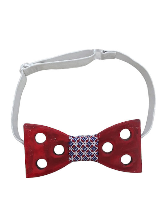 Domina Wooden Bow Tie Red