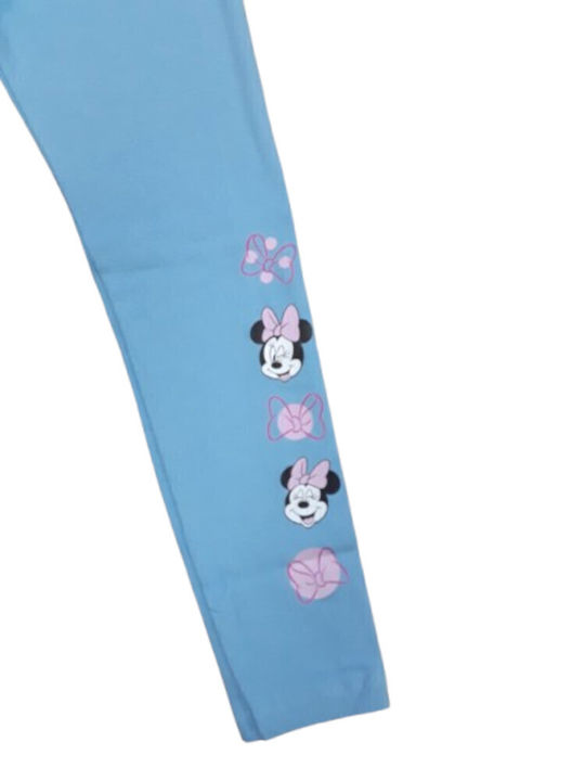 Kinder Leggings Lang Turquoise Minnie
