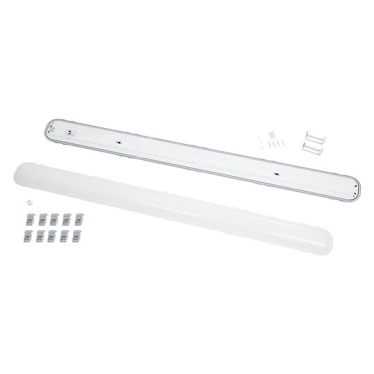 GloboStar LED Commercial Linear Ceiling Lighting 48W Cold White IP67 L120xH8cm