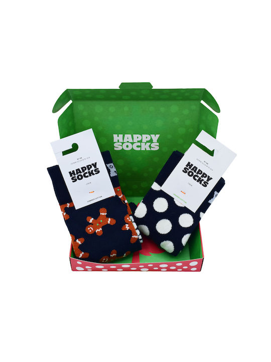 Cutie Cadou Happy Socks pentru Două Perechi de Șosete de Sărbători